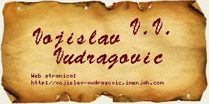 Vojislav Vudragović vizit kartica